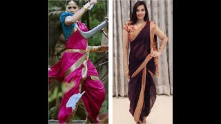 Mayuri Saree Draping: Devsena Style Saree Drape | Anushka Shetty Drape | Bahubali Drape| Dhoti Style