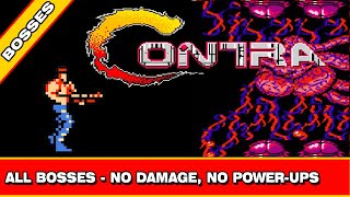 Contra NES - All Bosses [No Damage - No Power-ups]