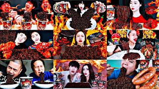 |Mukbang Asmr | Spiciest🥵🔥 Ghost Pepper Noodles Challenge 🍜 Mukbangers Eating Compilation 🥵🔥