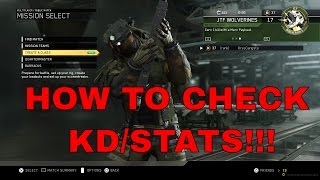 How To Check Your K/D in INFINITE WARFARE - Where To Find Kill Death Ratio and Stats!