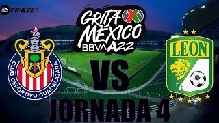 Chivas vs León Jornada 4 Apertura 2022. (Simulación FIFA 22).