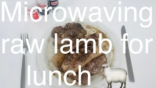 Microwaving Raw Lamb (Rump) - It tasted much better than it looked…