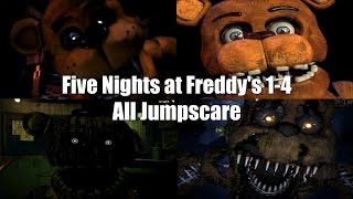 Five Nights At Freddy's 1,2,3,4 All Animatronics attack