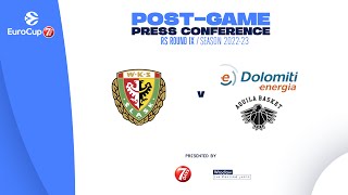 Post-game press conference | EuroCup 22-23 RS Round IX | Slask Wroclaw - Dolomiti Energia Trento