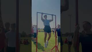 The Georgetown and Round Rock Poolees perform the Initial Strength Test.