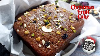 Eggless Christmas Fruit Cake-Super Moist Rich Fruit Cake Recipe-Easy Fruit Cake Recipe #Christmas