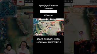 Reaction veteran rrq tuturu,ayam jago dan liam liat Lemon pake terizla #lemonrrq #mobilelegend