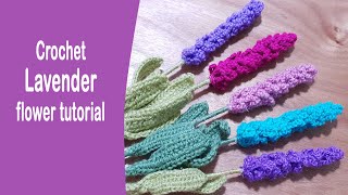 Crochet Lavender flower tutorial easy For beginners