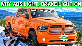 DODGE RAM WHY ABS LIGHT ON, BRAKE LIGHT ON 1500 2500 3500 2013 2014 2015 2016 2017 2018