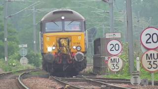 *RARE* DRS 57303, BR liveried 37407 & 37423 drag GA 90013 through Ely on 0Z57: 31/05/2018