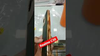 realme c30 Green Leather Cover