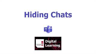 Microsoft Teams Tutorial - Using Chat - Hiding Chats - 18