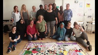 Voteless Not Voiceless | Processions 2018 banner making with Clean Break | Protests | The Pool