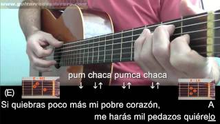 Canción de dos acordes guitarra con cuatro ritmos