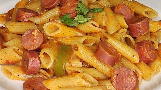 اسهل مكرونه بالسوسيس🍜 والطعم حكايه😋#وصفات_ياسمين