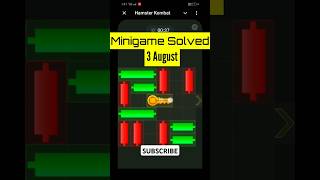 3rd August Minigame Solve Hamster Kombat | Hamster Kombat Minigame Puzzle Solve Key 15 | New Game