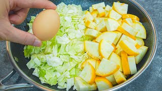 Cabbage, zucchini with eggs are better than meat! Easy and delicious Cabbage and Zucchini recipes