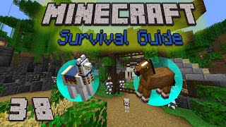 Building a house for my animals| Breeding horses| Minecraft Survival Guide Ch 38