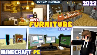 BEST FURNITURE MOD FOR MINECRAFT PE 1.19+ | FURNITURE ADD-ON MINECRAFT PE | 2022!