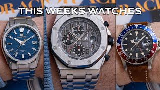 This Weeks Watches - AP Offshore Titanium, 1972 Rolex GMT 1675, Grand Seiko Lake Suwa & More [EP100]