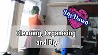 Cleaning, Organizing and putting up shelves | Real Mess | Real Cleaning | Speed Cleaning | Diy Dawn