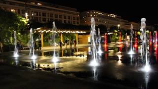 Dancing fountains at Promenade du paillon Nice France French Riviera