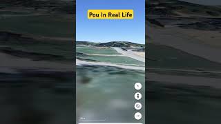 I found Pou In Real Life on google Earth & google maps 🌍🤯 #shorts #youtubeshorts #googleapps