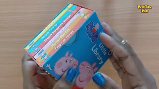 🐷PEPPA PIG : UNBOXING PEPPA'S LITTLE LIBRARY BOOK SET |  Kids Books Read Aloud