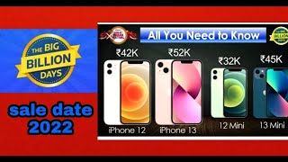 Big Billion Day & Great Indian 2022 - iPhone 11, iPhone 12 & iPhone 13 Price & Date#Bbdsaledate