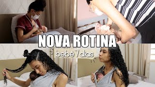 MINHA ROTINA COM BEBÊ RECÉM NASCIDA 👶🏻 7 DIAS | Colchão dos sonhos, sonecas e amamentação