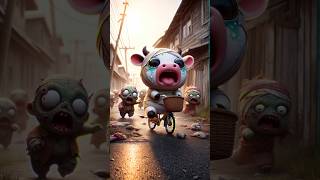 Evolution Of Cow 🔥 A Cow Crying While Being Chased by Zombies #cow #cute #shorts