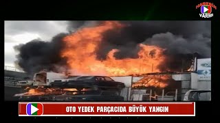 Oto yedek parçacı dükkanı kül oldu