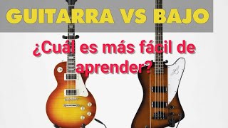 ¿Que es más fácil? ¿BAJO O GUITARRA? Respuesta sincera, objetiva y sin rodeos