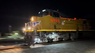 Union Pacific 6999 leading a manifest through Elk Grove