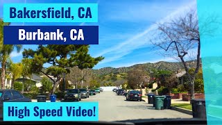 Bakersfield, CA to Burbank, CA - High Speed Driving Video