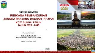 Rapat Evaluasi Ranperda RPJPD Kota Sungai Penuh Tahun 2025-2045