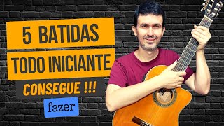 5 Batidas que Todo Iniciante Consegue Fazer (Mesmo que nunca Tenha Pego no Violão) -Profº Fábio