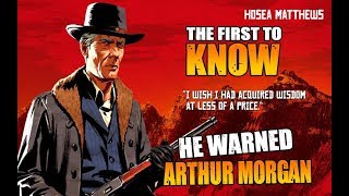 Red Dead Redemption 2 Hosea the FIRST to know the TRUTH about DUTCH