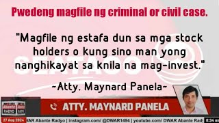 Seataoo Update: Reaction sa advice ni Atty. Maynard Panela para sa mga complainant ng Seataoo