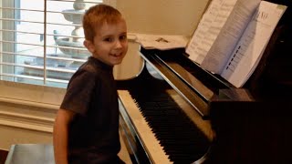 8 year old playing Clementi Piano Sonatina Op. 36 No. 3 | Flashback to 6 years ago