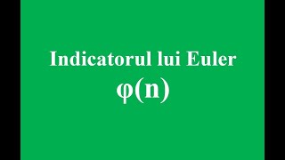 Indicatorul lui Euler