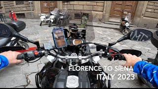 Florence to Siena by Motorcycle December 2023