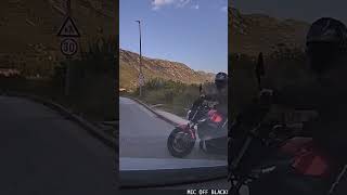 Motorist griješi dva puta. / The motorcyclist makes two mistakes. #dashcamcroatia