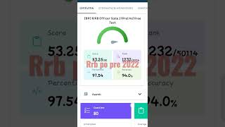 97.54 percentile 🤞✌️ ibps rrb po pre mock test free pm 2022 #AíM👉 BaNkEr👈