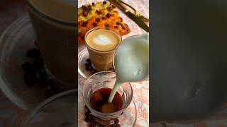 Satisfying Coffee Art ASMR (#recipe in the description) #coffee #art #shorts