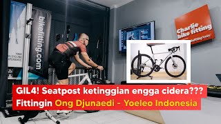 GIL4! Seatpost ketinggian engga cidera??  Fittingin Ong Djunaedi - Yoeleo Indonesia