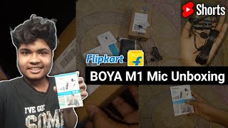 BOYA M1 Mic Unboxing (@flipkart) 😁🎤 - ₹679 @hysagain - #shorts #unboxingvideo