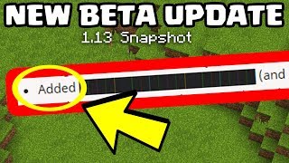 MOJANG just RELEASED a new Minecraft UPDATE Beta Snapshot SECRET