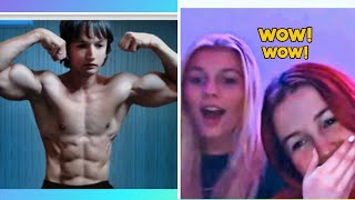 Baby Face Bodybuilder Flexing On Omegle 💪 Trolling Amaze Everyone 😮👀