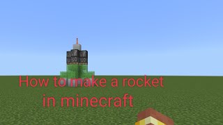 How to make a working rocket in Minecraft 🚀🚀🚀